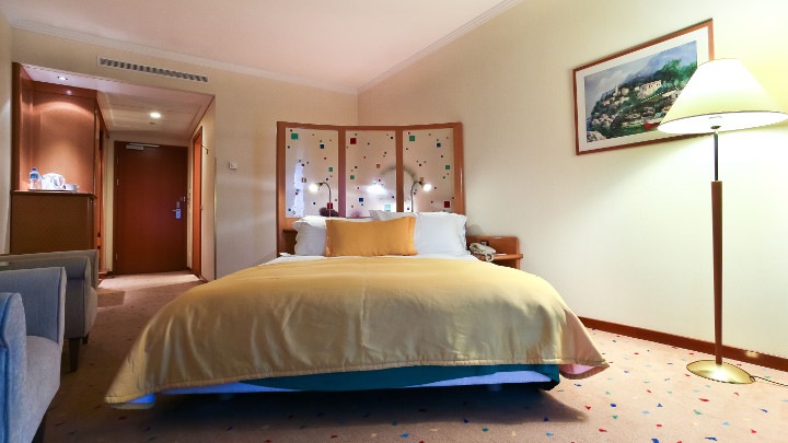 Philips hospitality lighting is showcased in this Radisson Blu Centrum guestroom