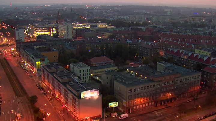 Szczecin city connects life with light