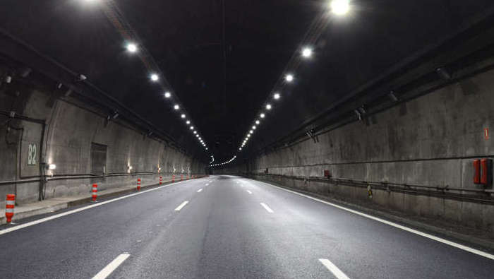The entrance of Lundbytunnel