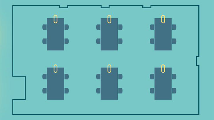 Flexible workspace lighting zones switch off to save energy costs when last person leaves.
