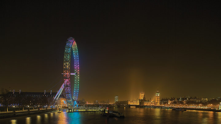 London Eye with lighting impact